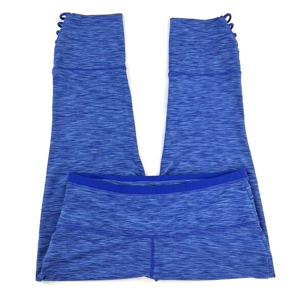 Prana Womens Sz M Blue Violet Tori Capri Cropped Leggings Performance Knit 21" - Picture 6 of 9